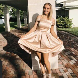 Satin Homecoming Dress- Size 2-4
